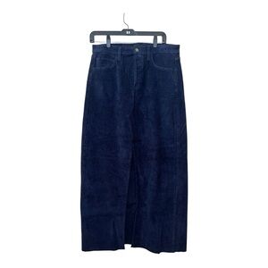 Favorite Daughter THE SUNNY SKIRT low slung a-line Maxi Navy Corduroy NWT Size M